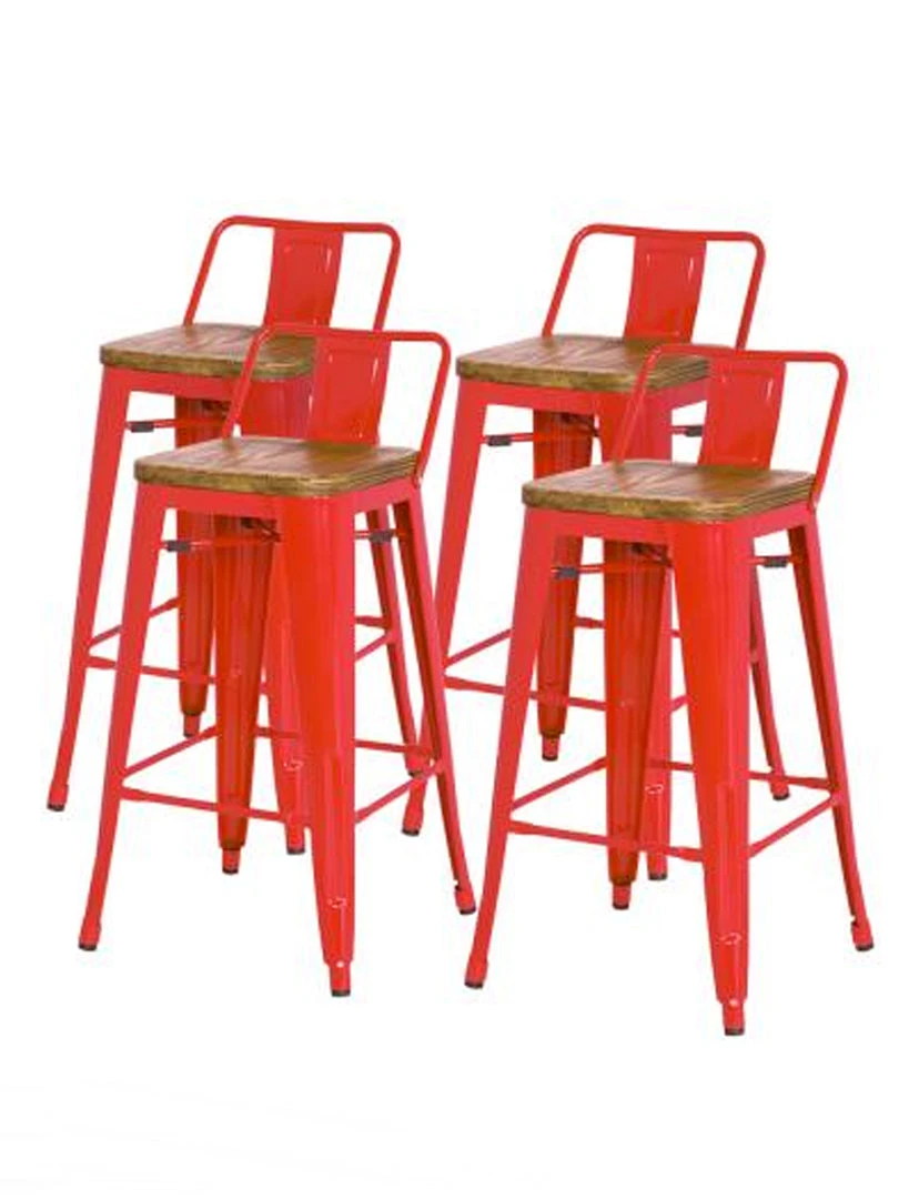 Npd Meta Low Back Bar Stool (set Of 4) 4 Npd Meta Low Back Bar Stool (set Of 4)