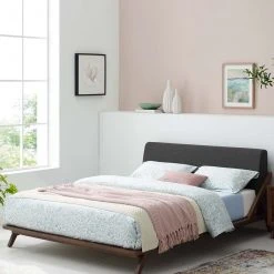 Modway FURNITURE Luna Walnut Bed 81 Modway FURNITURE Luna Walnut Bed