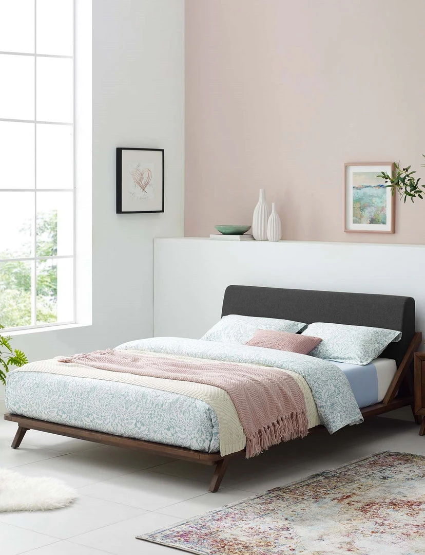 Modway FURNITURE Luna Walnut Bed 41 Modway FURNITURE Luna Walnut Bed