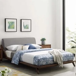 Modway FURNITURE Luna Walnut Bed 66 Modway FURNITURE Luna Walnut Bed