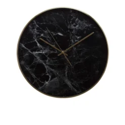 Cloudnola Structure Marble Wall Clock - Black