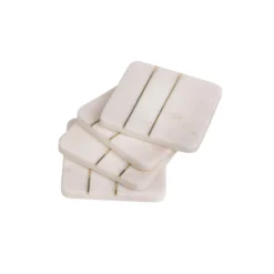 Bidk Home Square Marble Coaster W/ Brass, Set Of 4 KITCHEN