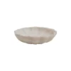 Creative Co-op Carved White Marble Flower Shaped Dish 6"