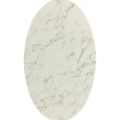 Modway FURNITURE Lily Oval Marble Dining Table, White Base 16 Modway FURNITURE Lily Oval Marble Dining Table, White Base
