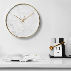 Cloudnola Structure Marble Wall Clock - Black