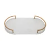 Bidk Home White Marble Oval Tray / 18" KITCHEN