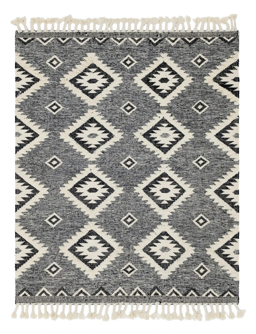 Unique Loom Masao Rectangle Rug, Charcoal 2 Unique Loom Masao Rectangle Rug, Charcoal