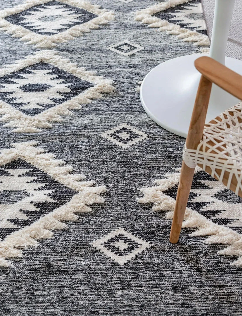 Unique Loom Masao Rectangle Rug, Charcoal 7 Unique Loom Masao Rectangle Rug, Charcoal