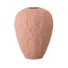 Bloomingville Matte Rose Embossed Metal Vase DECOR