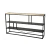 LH Imports Noir Cavana Low Bookcase