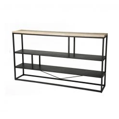 LH Imports Noir Cavana Low Bookcase
