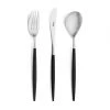 Cutipol Mio Flatware, Black/silver