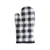 Creative Co-op Black Cotton Gingham Hot Mitt KITCHEN