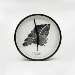 Cloudnola City Map Clock - Black