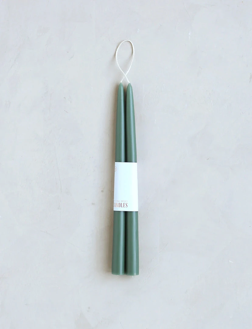 The Floral Society DECOR Dipped Taper Candles, Moss 1 The Floral Society DECOR Dipped Taper Candles, Moss