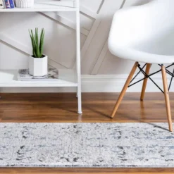 Unique Loom DECOR Classica Runner Rug, Navy Blue