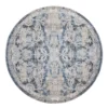 Unique Loom DECOR Classica Round Rug, Navy Blue