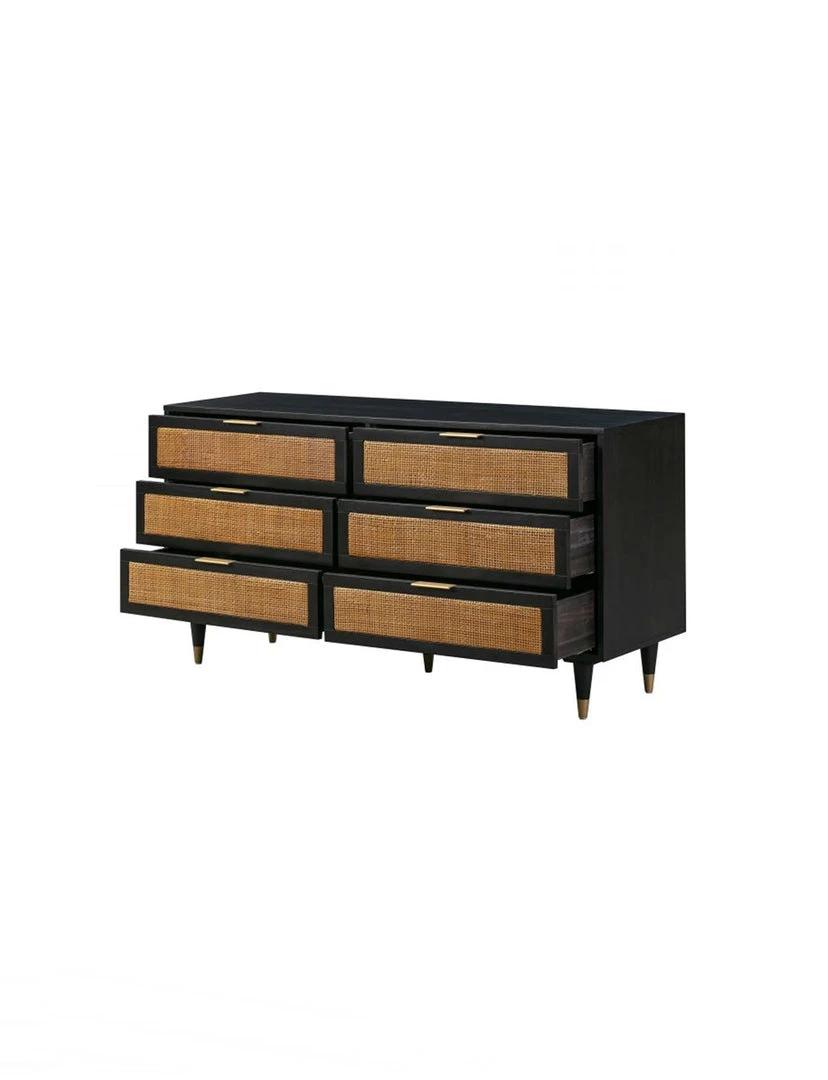 Tov Sera Noir 6 Drawer Dresser FURNITURE 3 Tov Sera Noir 6 Drawer Dresser FURNITURE