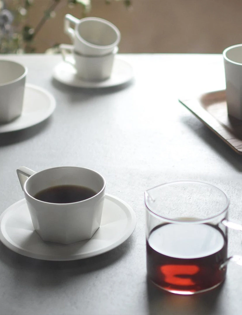 Kinto Oct Cup & Saucer 220ml / 7oz 4 Kinto Oct Cup & Saucer 220ml / 7oz