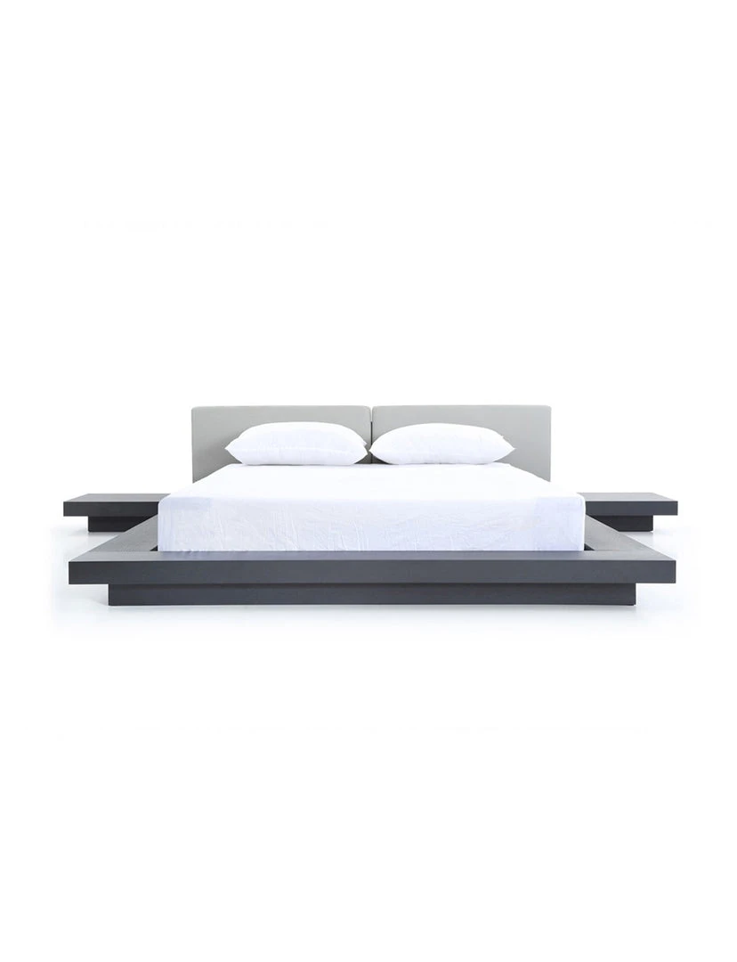 VIG Ohana Bed, Wenge/grey 1 VIG Ohana Bed, Wenge/grey