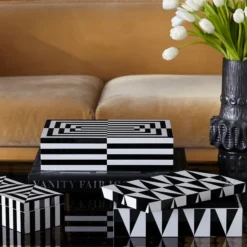 Jonathan Adler DECOR Large Op Art Lacquer Box