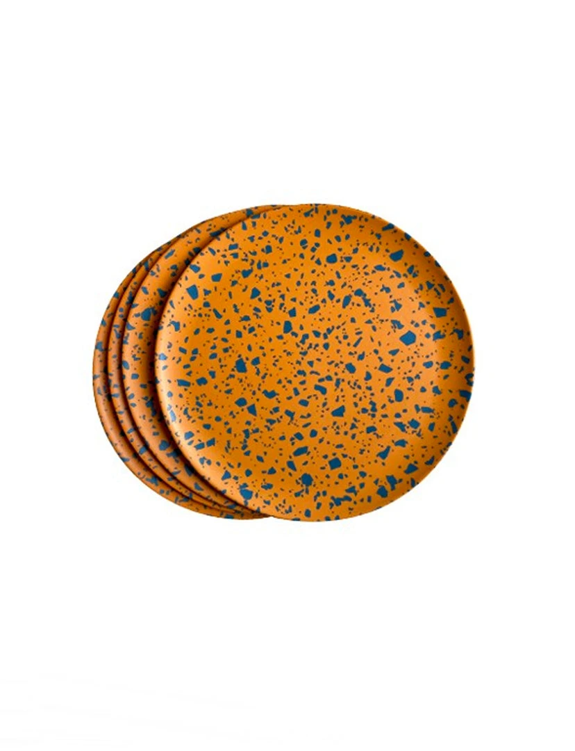 Xenia Taler Terrazzo Orange Side Plates 8" 1 Xenia Taler Terrazzo Orange Side Plates 8"