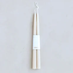 The Floral Society DECOR Dipped Taper Candles, Parchment