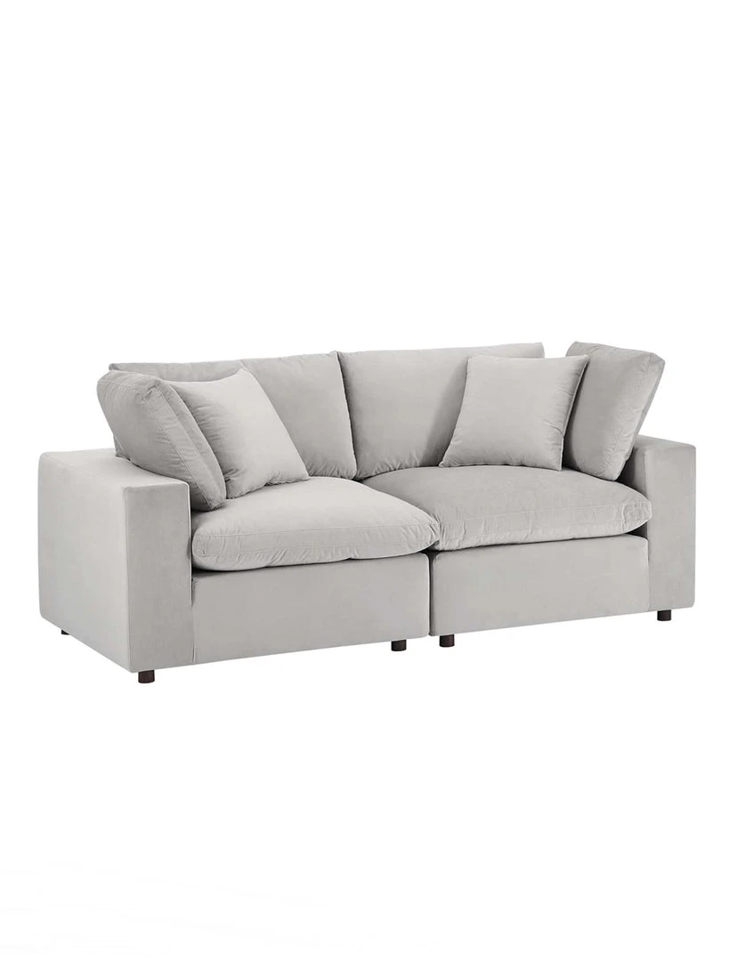 Modway FURNITURE Cody 2 Piece Sectional Velvet Sofa 9 Modway FURNITURE Cody 2 Piece Sectional Velvet Sofa