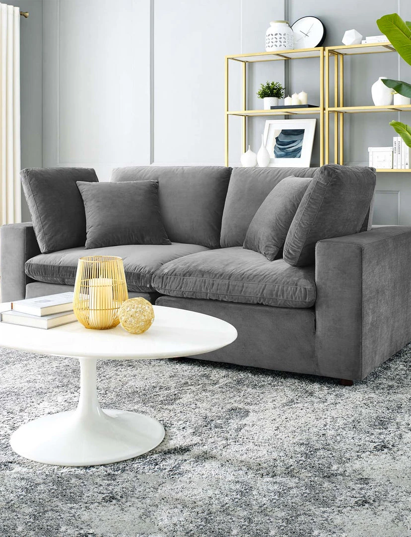 Modway FURNITURE Cody 2 Piece Sectional Velvet Sofa 8 Modway FURNITURE Cody 2 Piece Sectional Velvet Sofa