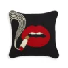 Jonathan Adler Lips Smolder Needlepoint Pillow DECOR