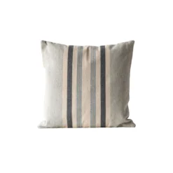 Creative Co-op Square Cotton Woven Striped Pillow 20"