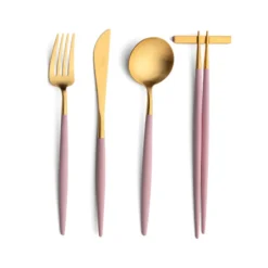 Cutipol Goa Flatware, Pink/gold KITCHEN
