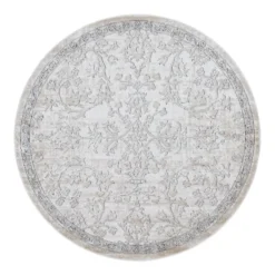 Unique Loom Classica Round Rug, Ivory