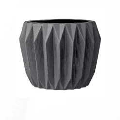 Bloomingville Stoneware Fluted Flower Pot