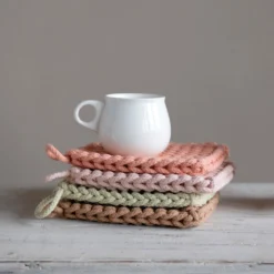 Creative Co-op Square Cotton Crocheted Potholder 8