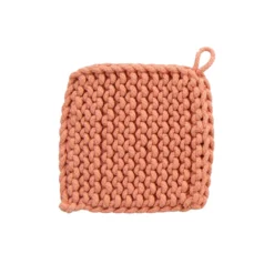 Creative Co-op Square Cotton Crocheted Potholder 8" KITCHEN