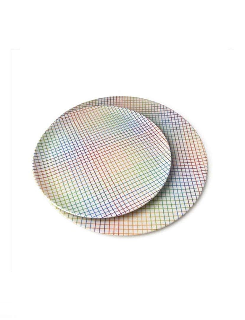 Xenia Taler Rainbow Grid Dinner Plate 10" NEW ARRIVAL 3 Xenia Taler Rainbow Grid Dinner Plate 10" NEW ARRIVAL