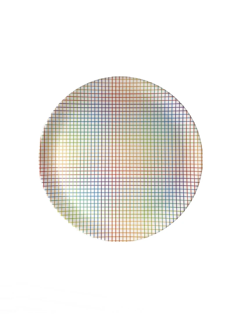 Xenia Taler Rainbow Grid Dinner Plate 10" NEW ARRIVAL 1 Xenia Taler Rainbow Grid Dinner Plate 10" NEW ARRIVAL