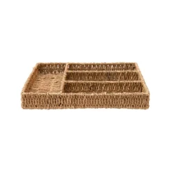 Creative Co-op DECOR 4-Sectioned Hand-Woven Seagrass Tray