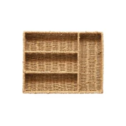 Creative Co-op DECOR 4-Sectioned Hand-Woven Seagrass Tray