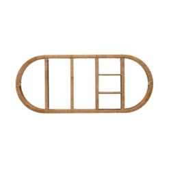 Creative Co-op DECOR Wrapped Rattan Oval Wall Shelf