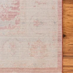 Unique Loom Teba Rectangle Rug, Red DECOR