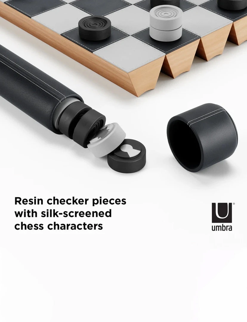 Umbra Rolz Chess/Checkers Set DECOR 5 Umbra Rolz Chess/Checkers Set DECOR