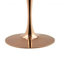 Modway FURNITURE Lily Oval Marble Dining Table, Rose Gold Base