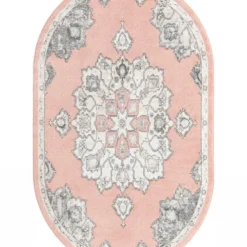 Unique Loom DECOR Rosa Oval Rug, Rose 5x8