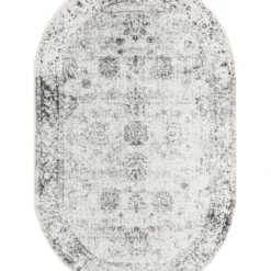 Unique Loom Namu Oval Rug, Grey