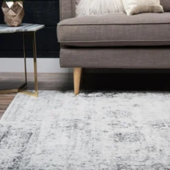 Unique Loom DECOR Namu Rectangle Rug, Grey