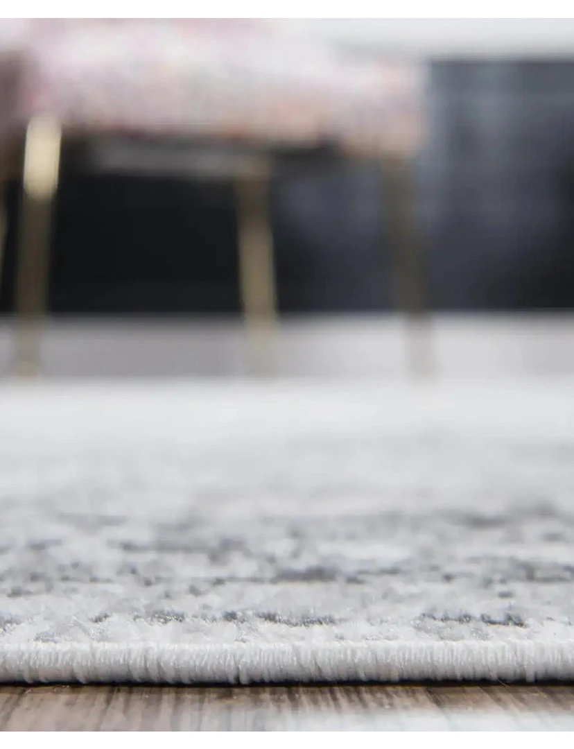 Unique Loom Namu Oval Rug, Grey 3 Unique Loom Namu Oval Rug, Grey