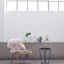 Bloomingville DECOR Dip Dye Stone/Off White Tibetan Lamb Fur