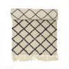 Bloomingville DECOR Wool Rug W/ Diamond Pattern
